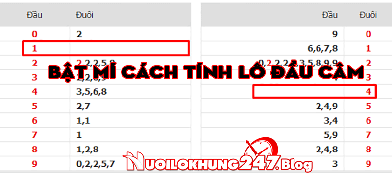 Bật mí cách tính lô đầu câm